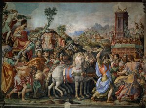 Le Triomphe de Marcus Furius Camillus (447-365 av. J.-C.), de la Sala dell