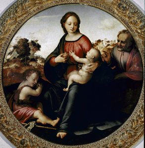 Sainte Famille avec le petit Saint Jean-Baptiste - Francesco di Cristofano Franciabigio