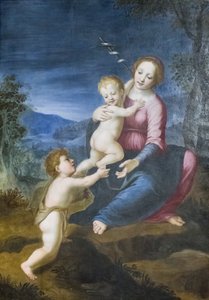 La Vierge avec Jésus et Jean-Baptiste - Francesco di Cristofano Franciabigio