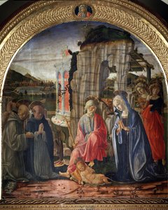 Nativité avec saint Bernard et saint Thomas d