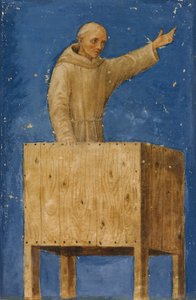 Saint Bernardin prêchant depuis une chaire - Francesco di Giorgio Martini