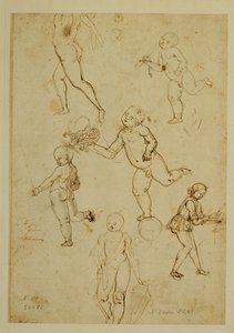 Trois enfants ; un putto ...
