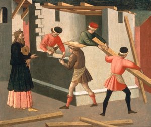 La Construction du Temple de Jérusalem, c.1445 - Francesco di Stefano Pesellino