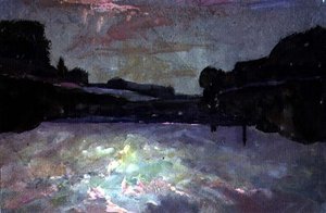 Rivière au coucher du soleil - Francis Abel William Taylor Armstrong