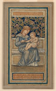 Conception pour une fenêtre en vitrail en mémoire de Christina Trask - Francis Augustus Lathrop