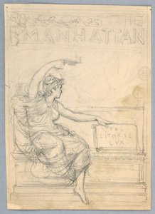 Conception pour la couverture du Manhattan Illustrated Monthly Magazine - Francis Augustus Lathrop