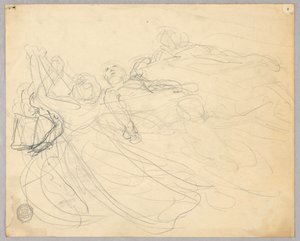 Esquisse de groupe figuratif pour l
