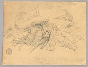 Esquisse de figures portant une croix - Francis Augustus Lathrop