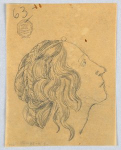 Esquisse de tête de femme de profil