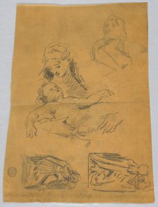 Esquisses de la Vierge et des Mages - Francis Augustus Lathrop