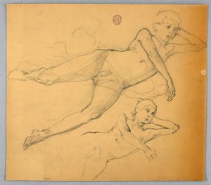 Études de figure nue - Francis Augustus Lathrop