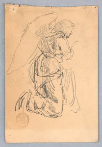 Étude pour un ange en adoration - Francis Augustus Lathrop