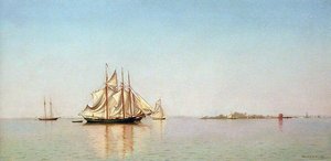 Au large de City Island, New York - Francis Augustus Silva