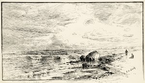 La plage près de Point Judith, Rhode Island - Francis Augustus Silva