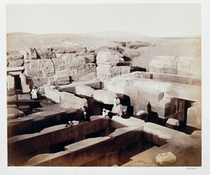 Un temple excavé au pied du Sphinx, Gizeh, Égypte, 4 mars 1862 - Francis Bedford