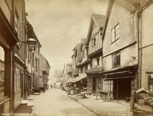 Butcher Row, rue médiévale à Coventry, Warwickshire, vers 1880 - Francis Bedford