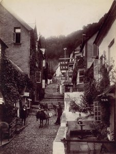 Clovelly, The New Inn et rue, 1870s - Francis Bedford