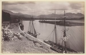 Port de Portmadoc depuis Borth, 1860-94 - Francis Bedford