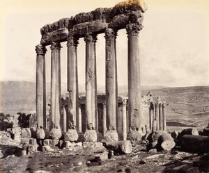 Ruines du temple du Soleil et du temple de Jupiter, Baalbek - Francis Bedford