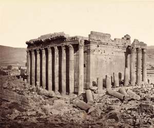 Temple de Jupiter, Baalbek, vu du nord-ouest - Francis Bedford