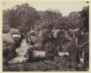 Sans titre [cottages au toit de chaume], 1860-94 - Francis Bedford