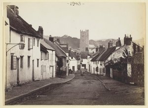 [Cottages au toit de chaume et église], 1860-94 - Francis Bedford