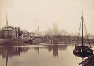 Worcester. Depuis le Severn, années 1870 - Francis Bedford