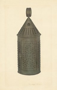 Lanterne en étain percée - Francis Bruner