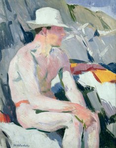 Baigneur au chapeau blanc - Francis Campbell Boileau Cadell