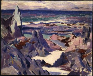 Rocher de la Cathédrale, Rhum, depuis Iona - Francis Campbell Boileau Cadell