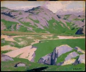 Lac et montagnes