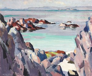 Staffa et Rhum depuis Iona - Francis Campbell Boileau Cadell
