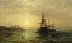 Vue de la rivière Medway au crépuscule - Francis Danby