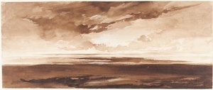 Panorama de la côte au coucher du soleil