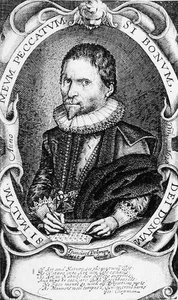 Portrait de George Chapman (vers 1559-1634) 1620 (gravure) - Francis Delaram