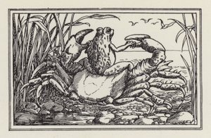Un autre livre de vers pour les enfants : Crabe et grenouille (litho) - Francis Donkin Bedford