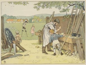 Charpentier (lithographie couleur) - Francis Donkin Bedford