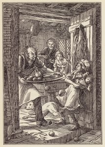 Illustration pour The Cricket on the Hearth de Charles Dickens (lithographie couleur) - Francis Donkin Bedford