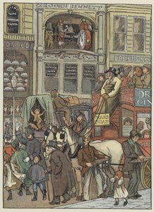Londres : In Cheapside (lithographie couleur)