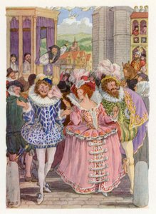 Merrie England : Païens et puritains (lithographie couleur)