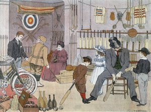 Le magasin de sport, extrait de "The Book of Shops" (Le livre des magasins) - Francis Donkin Bedford