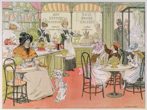 Le salon de thé, extrait du "Livre des boutiques".