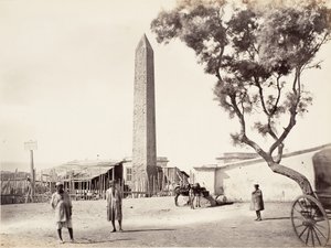 Obélisque égyptien, Aiguille de Cléopâtre, à Alexandrie, Égypte