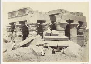 Vue rapprochée du temple de Kom Ombo - Francis Frith