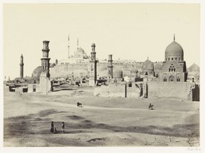Vue sur la partie sud de la nécropole au Caire - Francis Frith