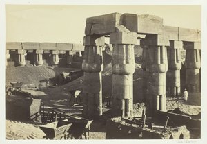Partie du Grand Temple Les Magasins du Gouvernement, Louxor - Francis Frith