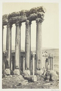 Les grands piliers et le petit temple, Baalbec - Francis Frith