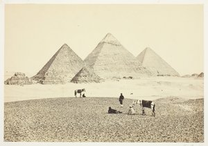 Les Pyramides de Gizeh, du Sud-Ouest, 1857