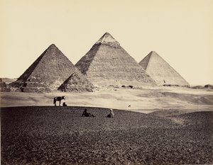 Les pyramides de Gizeh vues du sud-ouest - Francis Frith