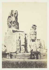 Les Statues de Memnon, Plaine de Thèbes, 1857